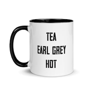 Tea Earl Gray Hot Mug with Color Inside, Tea Earl Grey Hot Mug, Captain’s Mug