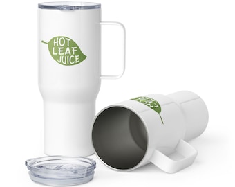 Hot Leaf Juice Travel mug with a handle