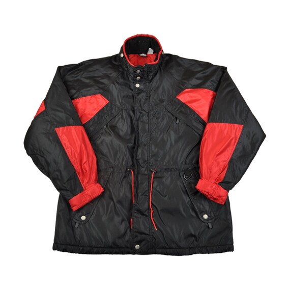 Vintage Ski Jacket Waterproof Black red XXL Etsy