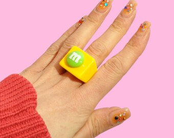M & M Chunky Statement Ring Yellow