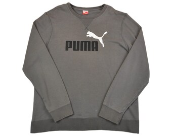 Vintage Puma Sweatshirt Grey XL Etsy