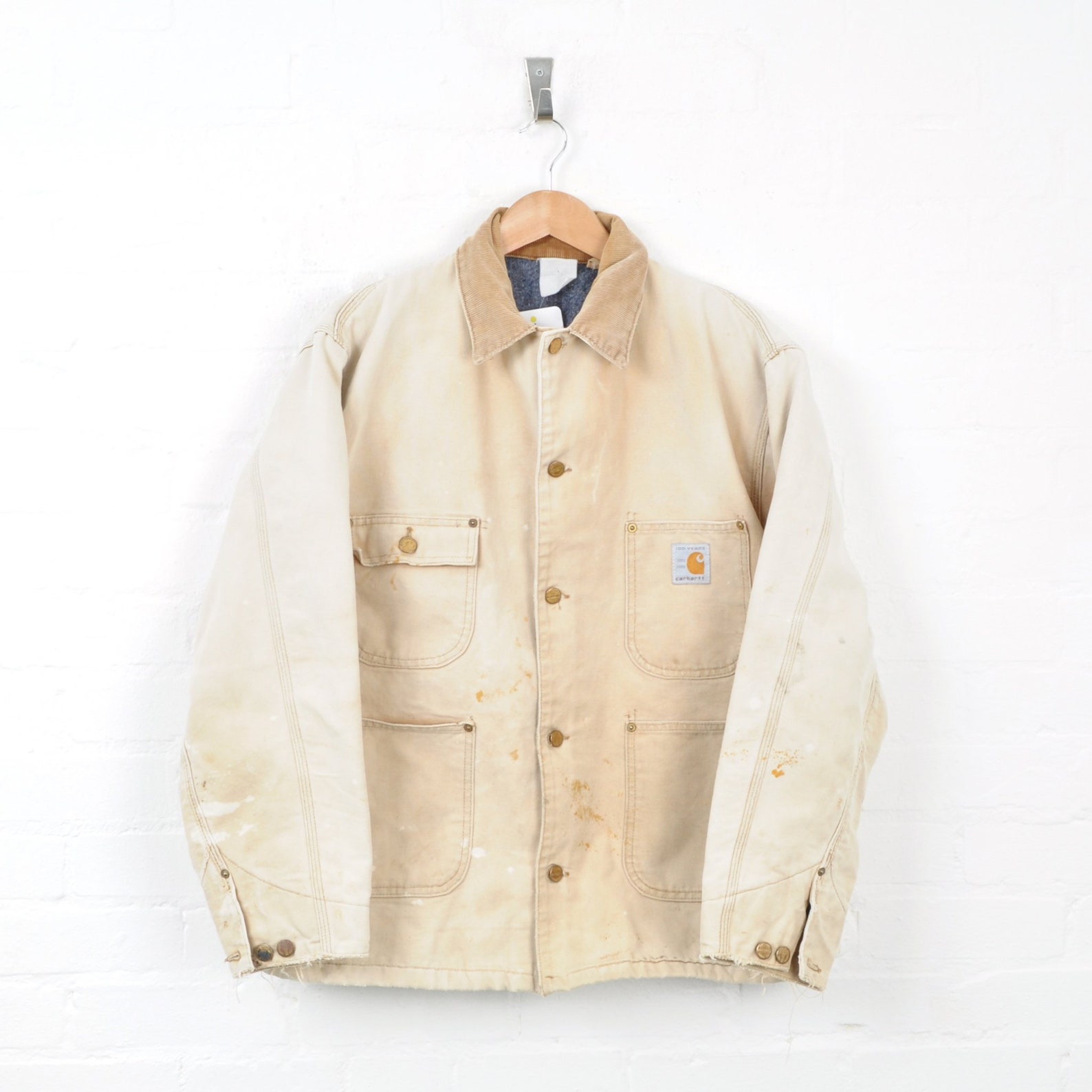 Vintage Carhartt Jacket Cream Medium | Etsy