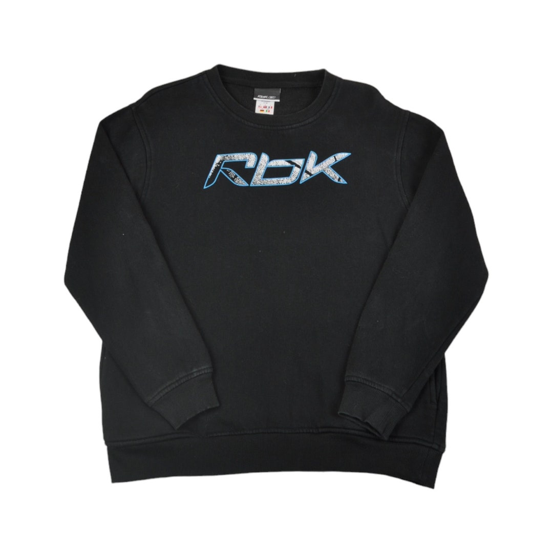 Vintage Reebok Crew Neck Sweatshirt Black XS - Etsy UK