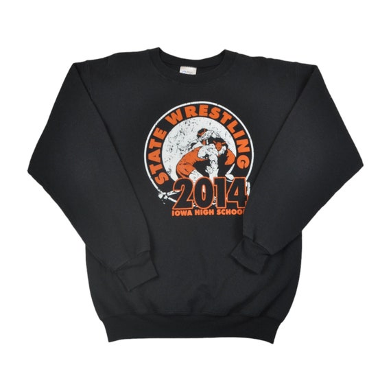 Vintage Iowa High School State Wrestling Sweatshirt Black Small Etsy Canada