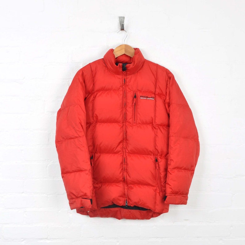 polo puffer jacket red
