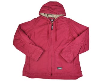 Vintage 1990s Pink Carhartt Sherpa Lined J141 Hooded Detroit