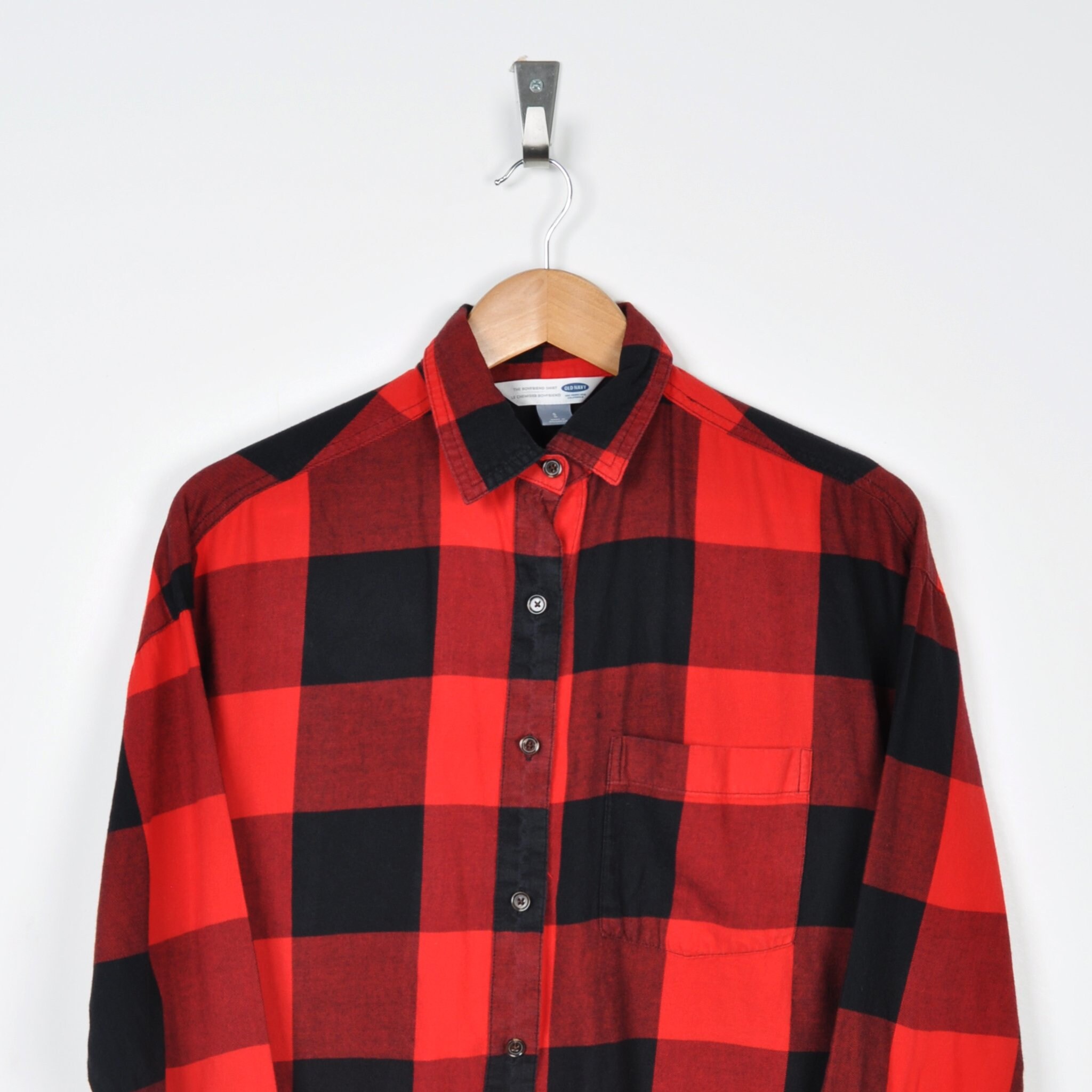 red flannel overshirt