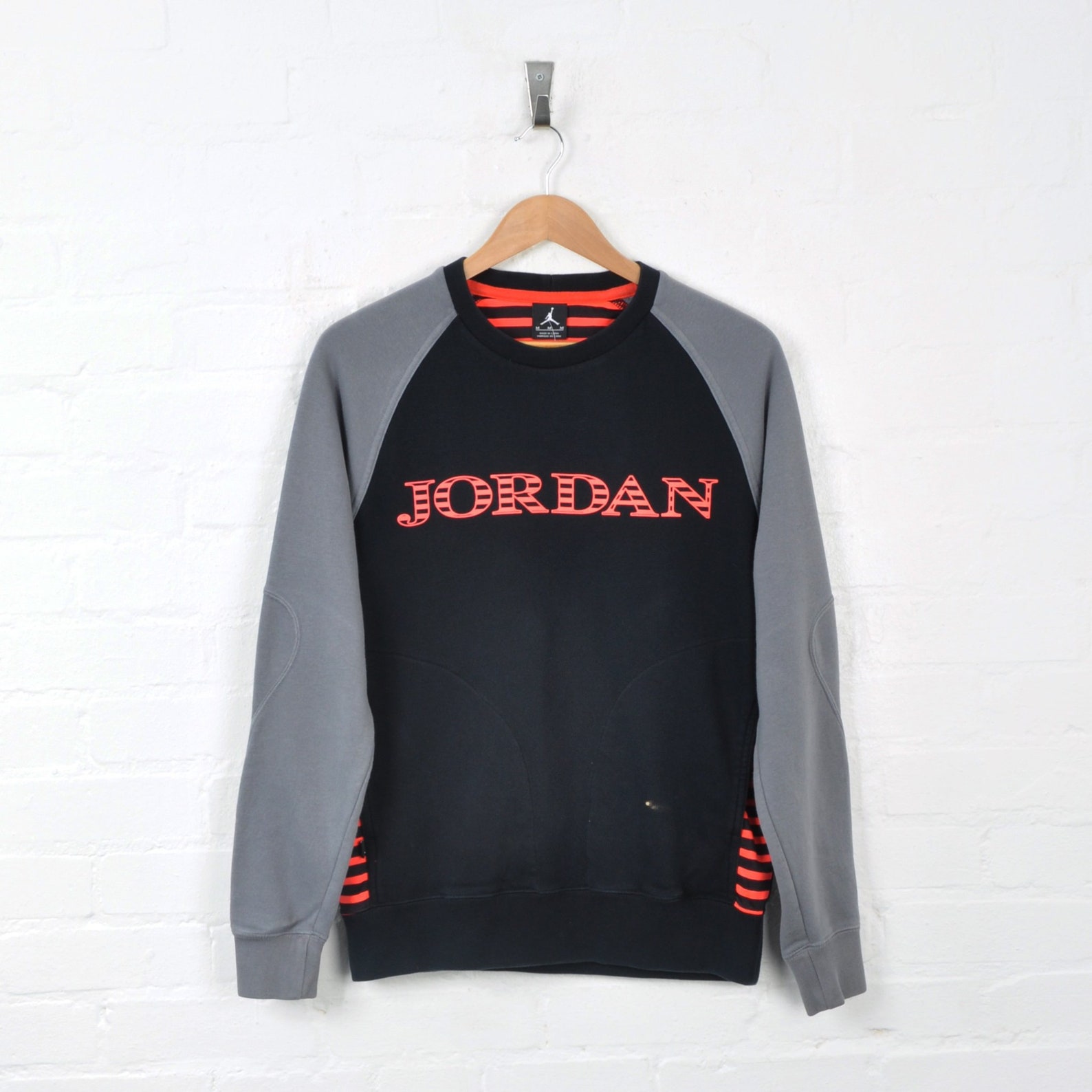 Vintage Nike Jordan Suéter Negro Medio Etsy
