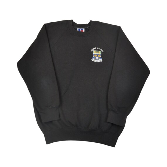 Vintage Russell Athletic Embroidered Sweatshirt Black Small Etsy Canada
