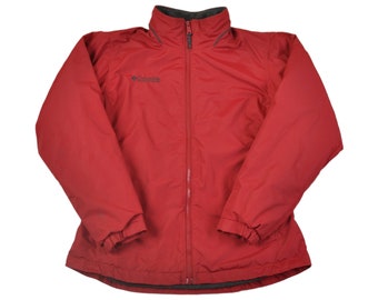 Veste Columbia vintage imperméable doublée de polaire Rouge Femme Medium