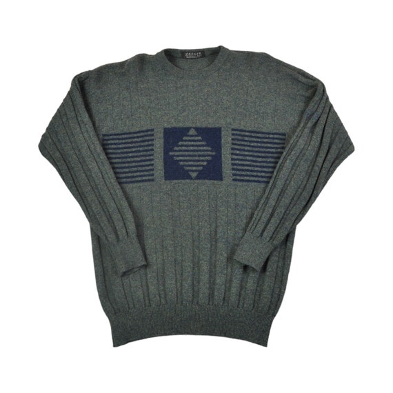 Vintage Jaeger Wool Knitwear Sweater Retro Pattern Green Ladies Medium Cozy 90s Style Unique Vintage Fashion Soft Knitwear Etsy Canada