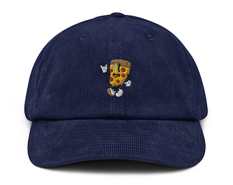 Corduroy Cap Pizza Face Navy