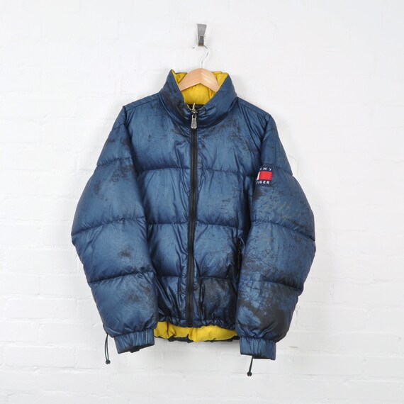tommy hilfiger puffer jacket navy blue