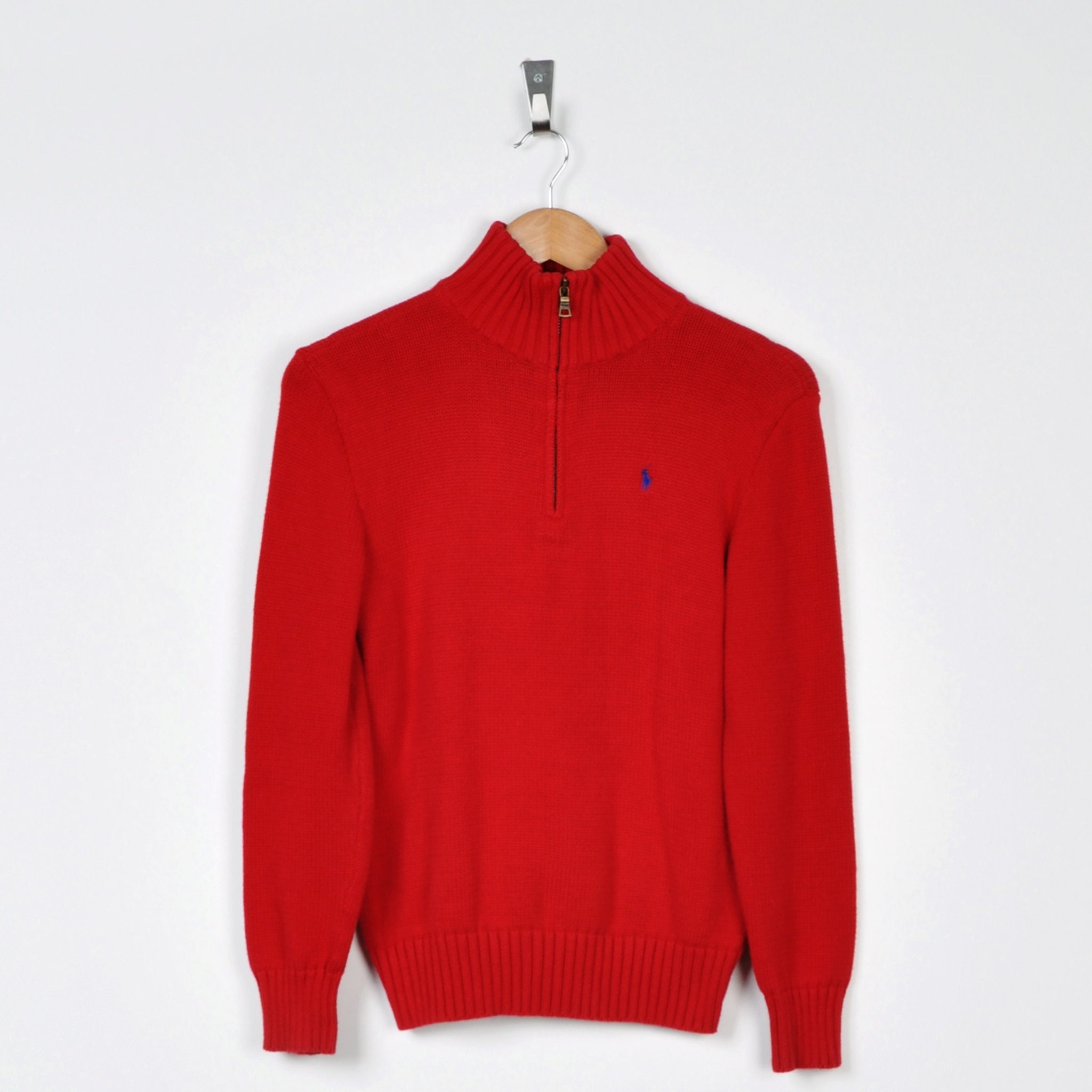 Vintage Polo Ralph Lauren 1/4 Zip Sweater Red Ladies Small | Etsy
