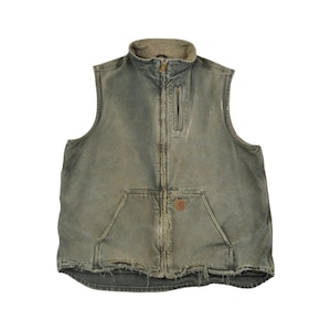 Carhartt women's sandstone mock neck sherpa lined zip store front vest