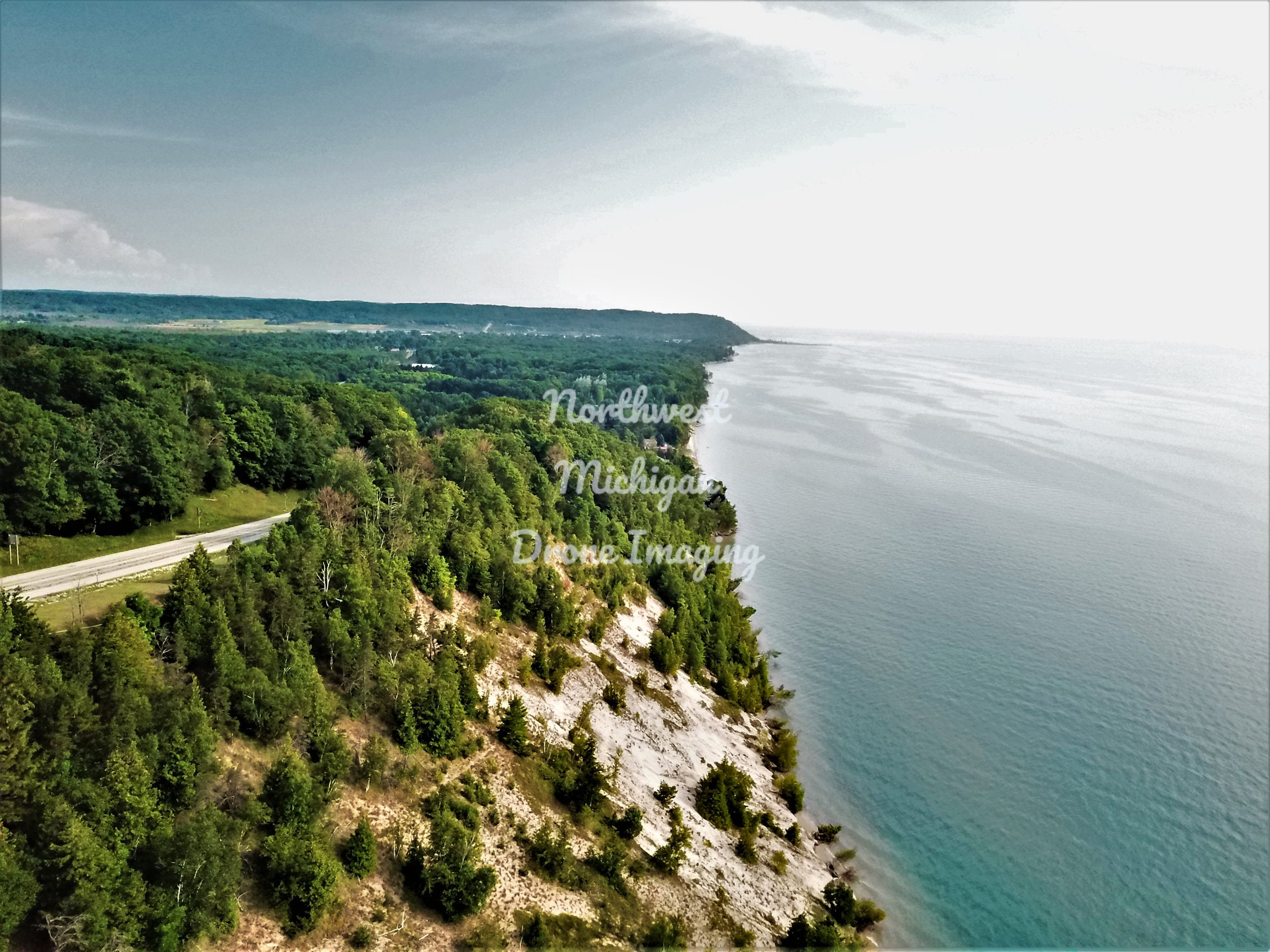 Danmark Tilsætningsstof intelligens Northwest Michigan Drone Imaging Inspiration Point Arcadia - Etsy