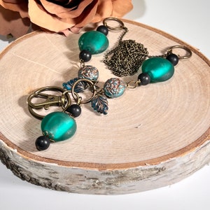Antiqued bronze lanyard, Necklace, ID holder,