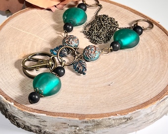 Antiqued bronze lanyard, Necklace, ID holder,