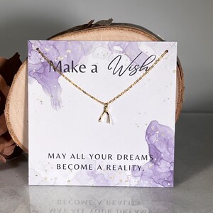 Colar Wishbone, Colar delicado, Colar banhado a ouro 18k, Pingente simples de Wishbone, minimalista, Presente para ela, Aniversário, Presente de aniversário