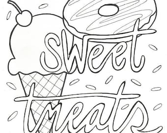 A Coloring Book Full Of Sweet Treats DIGITAL PDF DOWNLOAD
