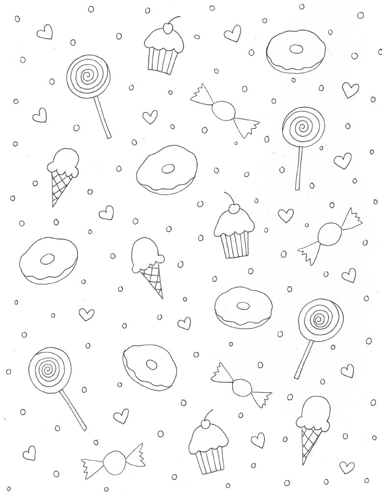 Un livre de coloriage plein de friandises sucrées Etsy France