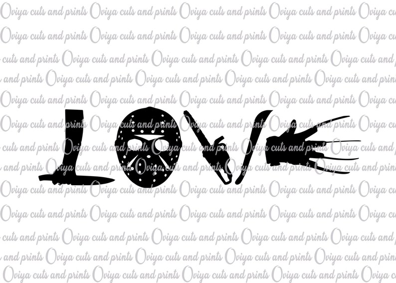 Download Horror Movie Love Svg png eps dxf Cut file | Etsy