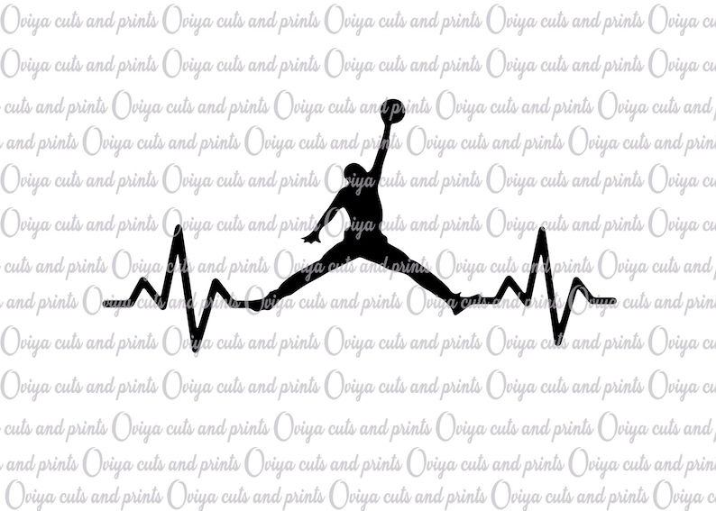 Michael Jordan Logo Outline SVG