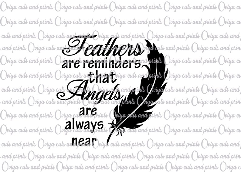 Download SVG Feathers are Reminders Memorial svg Tile SVG | Etsy