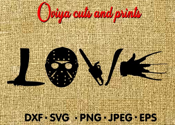 Horror Movie Love Svg Png Eps Dxf Cut File Etsy