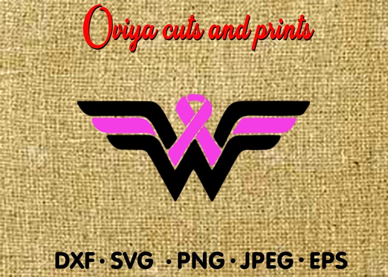 Download Wonder Woman Fight Cancer SVG Files Wonder Woman DXF Cutting | Etsy