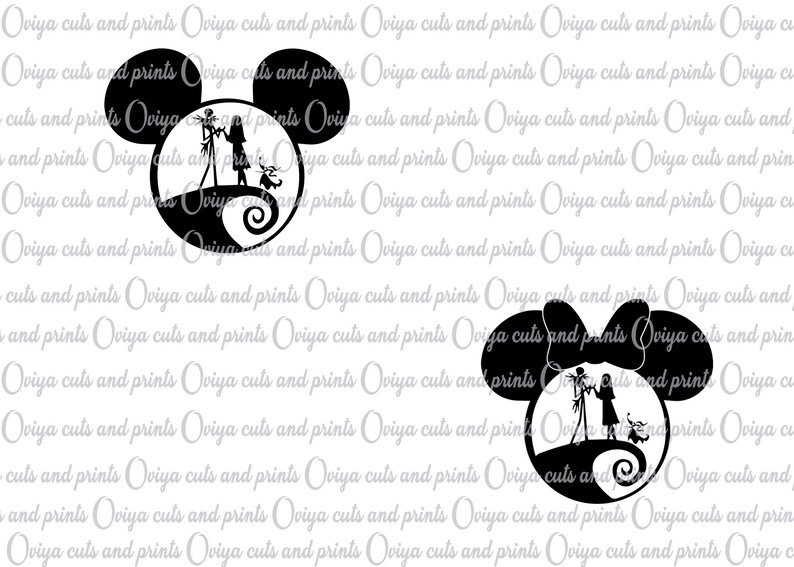 Download Mickey mouse Jack skellington ans sally svg the nightmare ...