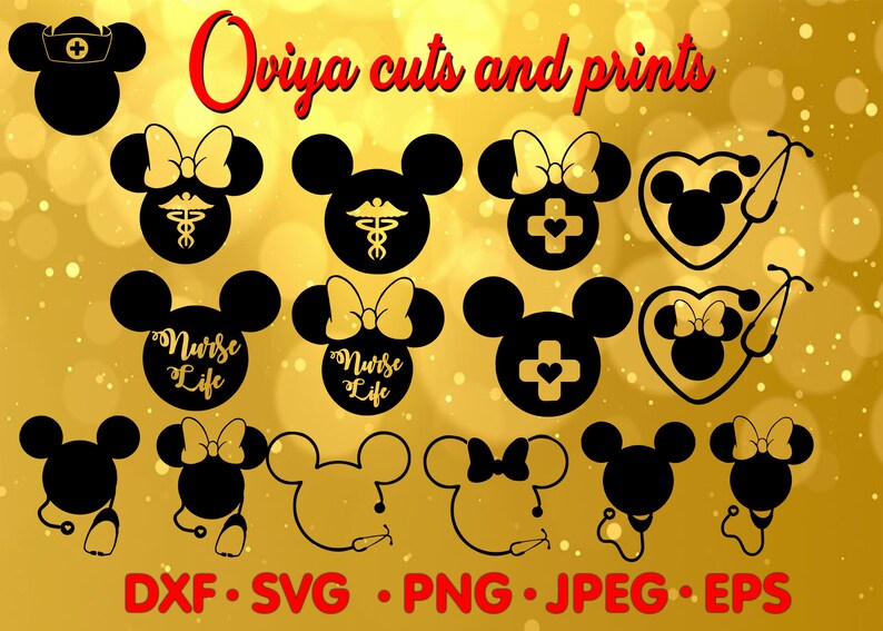 99% off 15 file Mouse Nurse SVG Mickey Minnie file for cricut | Etsy