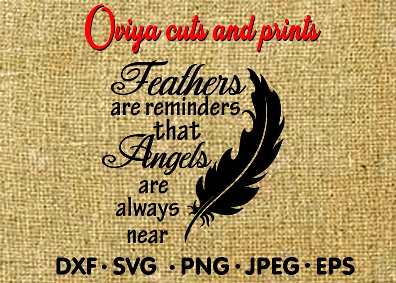 Download SVG Feathers are Reminders Memorial svg Tile SVG | Etsy