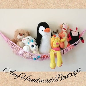 Toy hammock, soft toy storage, toy organizer, nursery decor, bedroom decor, kids toy storage, teddy hammock, campervan gifts, 4 size toy net