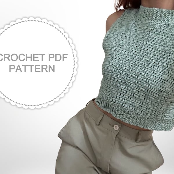 Crochet Vest Top Pattern PDF + Charts and Video Tutorial SIZE SMALL