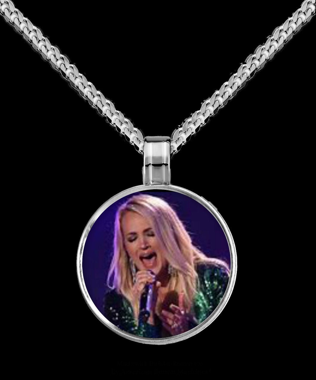 CARRIE UNDERWOOD NECKLACE/Pendant w/silver or brown suede Etsy