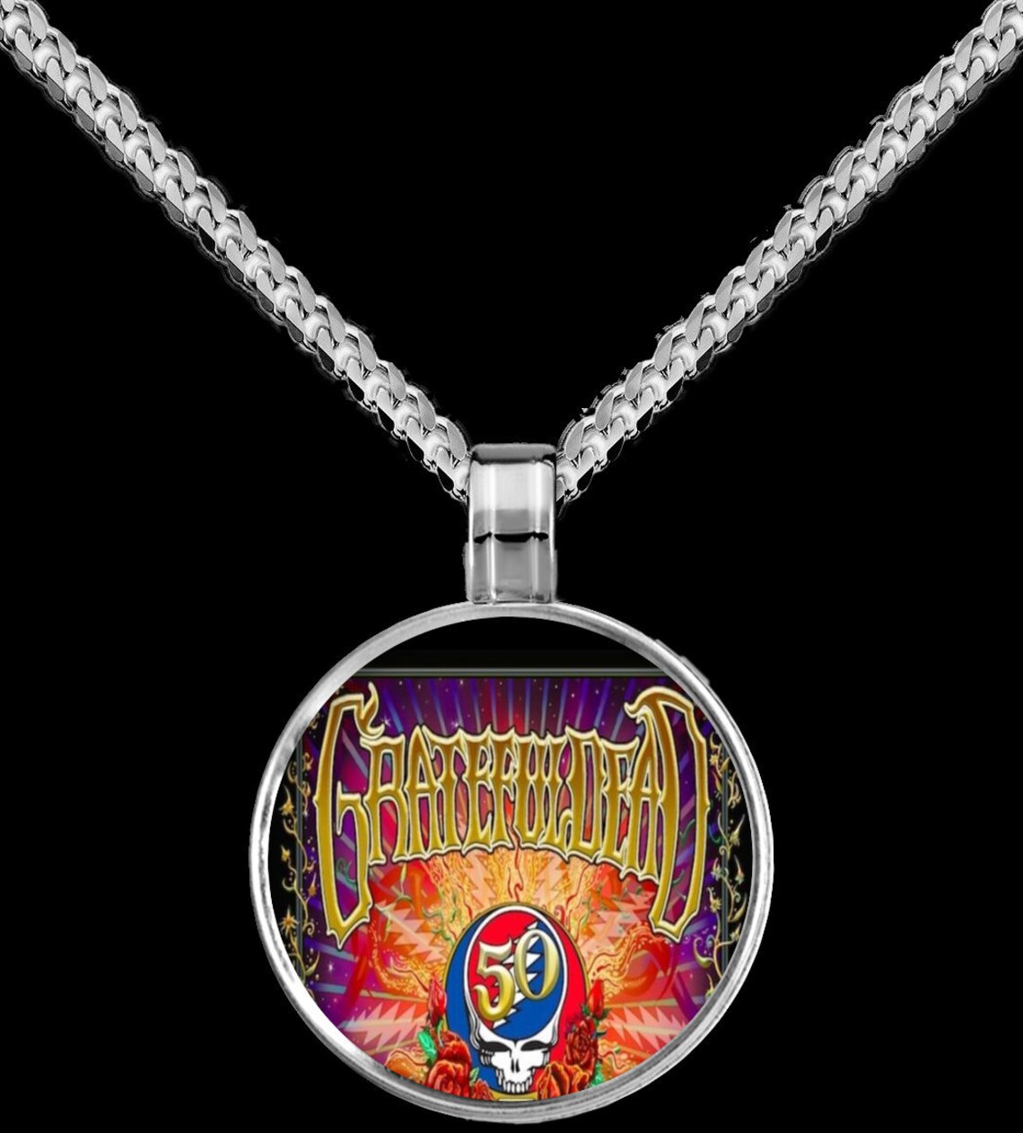 GRATEFUL DEAD PENDANT/Necklace w/20 silver chain or Etsy