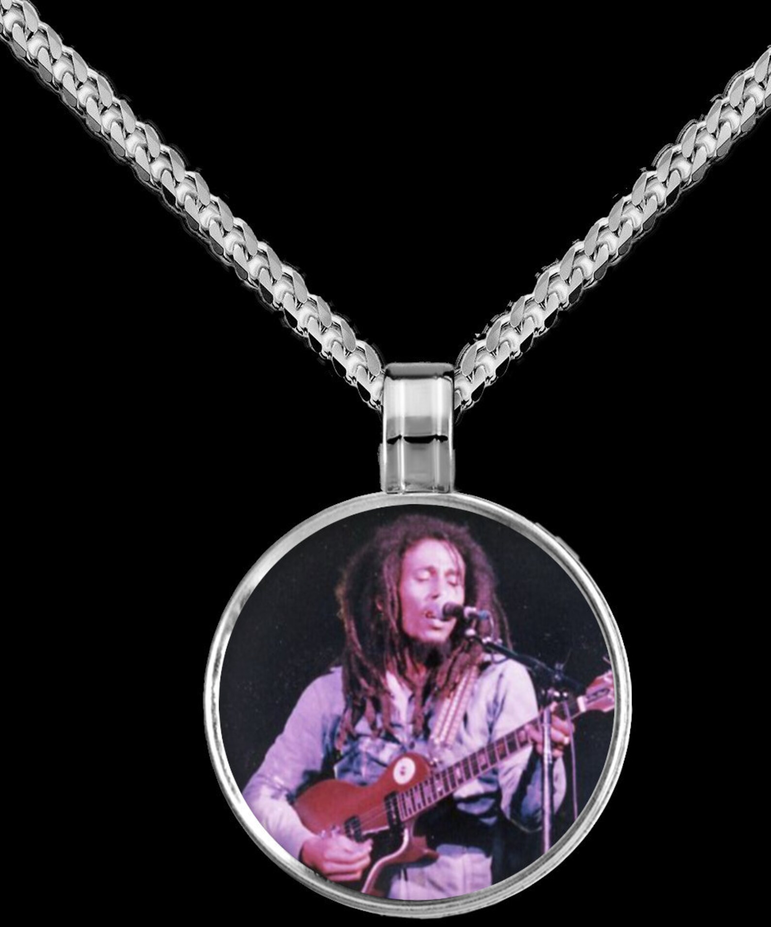 Bob Marley NECKLACE/Pendant w/silver or brown suede chain Etsy