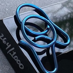Split O Key Ring / Anodized Blue / Ultralight + Ultra Strong / Grade 5 Ti / Duo Pack