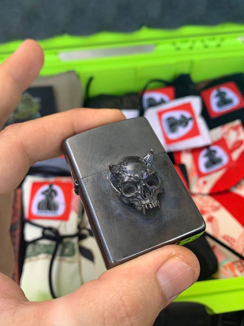 Made To Order Custom DEVIL Zippo Solid Brass Hand Carved Etsy