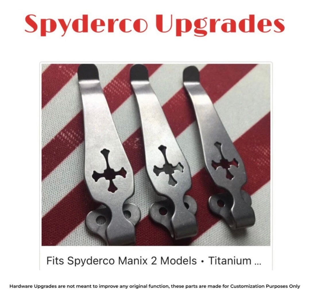 Spyderco Deep Carry Cross Pocket Clip Spyderco Endela Models Etsy