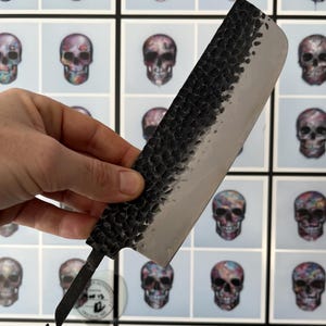 DREISCHICHTIGE Klinge Messerrohling • Messerherstellung • Scharfkantige, halbfertige Konstruktion aus Kohlenstoffstahl Chefmesser-Hersteller 6,75-Zoll-Klinge