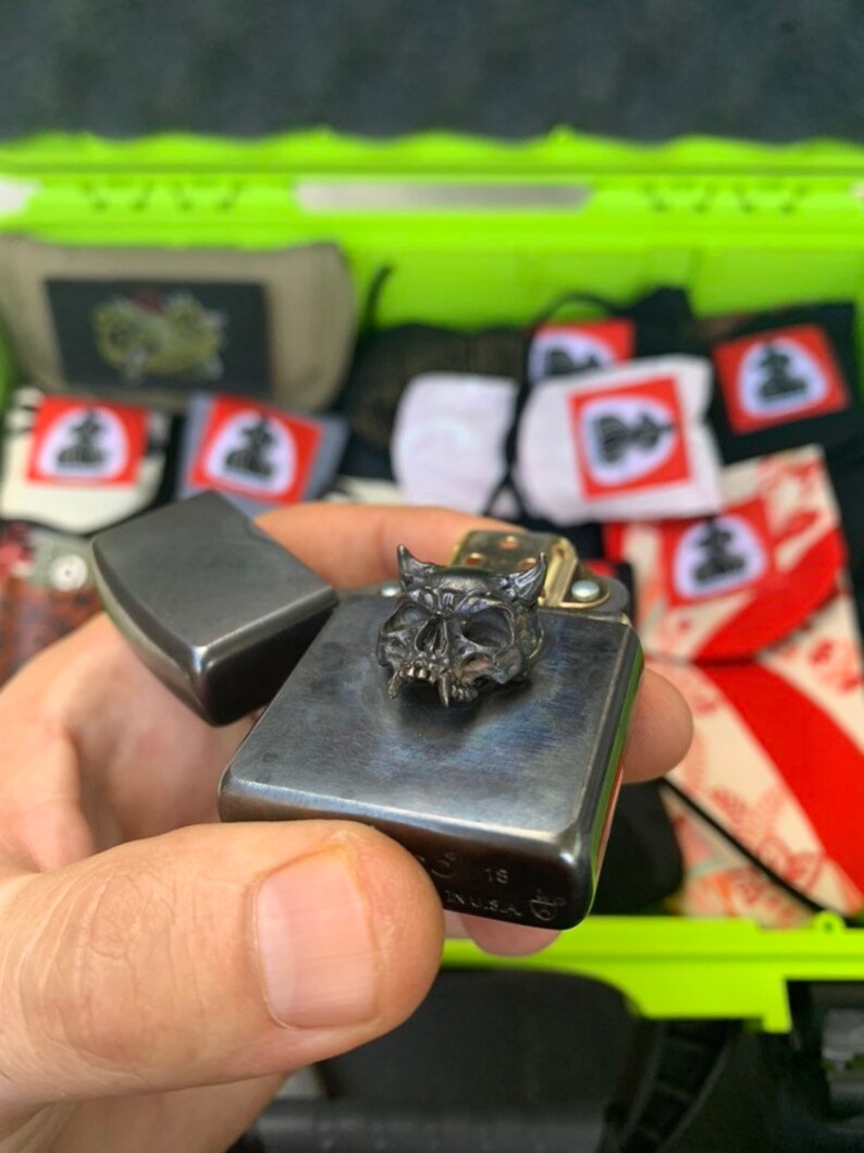 Made To Order Custom DEVIL Zippo Solid Brass Hand Carved Etsy