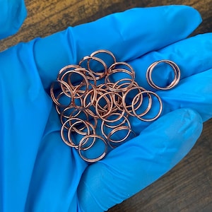 Micro Split Rings Ultralight Stainless Steel Anodized ROSE GOLD • 10x Pack Per Order • 12mm Size Keychain Accessories