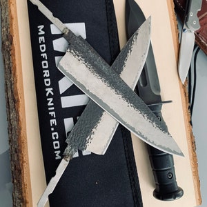 Damaszener Messer Rohling • Halb fertig • Messerherstellung / Spezialanfertigung • 67 Schichten / LDB#10