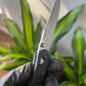 Benchmade Barrage • MINI EYES Thumb Stud • More Listed In Description • Hardware Upgrade • 1x Stud / Black Trim - Clear Zirconium