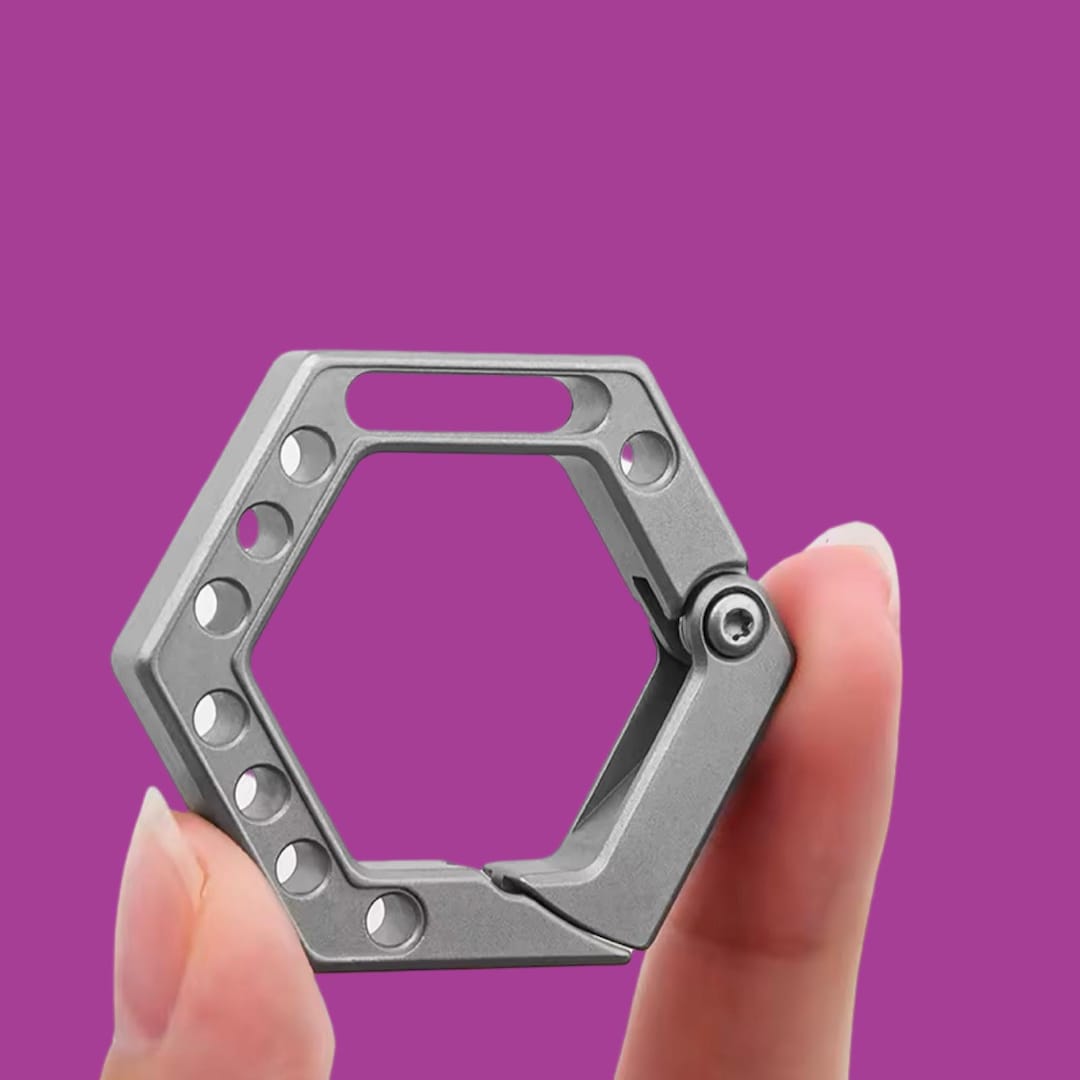 Titanium Keychain Box HEXO-RING TITANIUM Keychain / Heavy Duty Bulid Ultralight Titanium ...