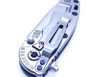 Hinderer Pocket Clip - Fuller Tab Screws XM-18 XM-24 Blue TITANIUM Torx (2x or 4x Screws)