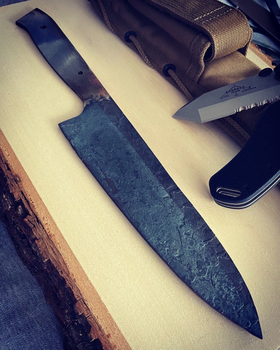 Forging a wrought iron San mai knife 
