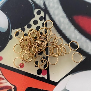 Micro anneaux brisés LAITON PUR, très résistants • Lot de 10 par commande • 10 mm Accessoires de porte-clés Porte-clés en laiton personnalisé Accessoires DYI